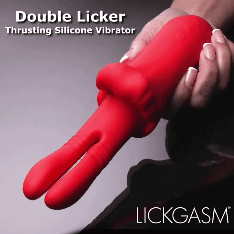 Lickgasm Double Licker Thrusting Silicone Vibrator
