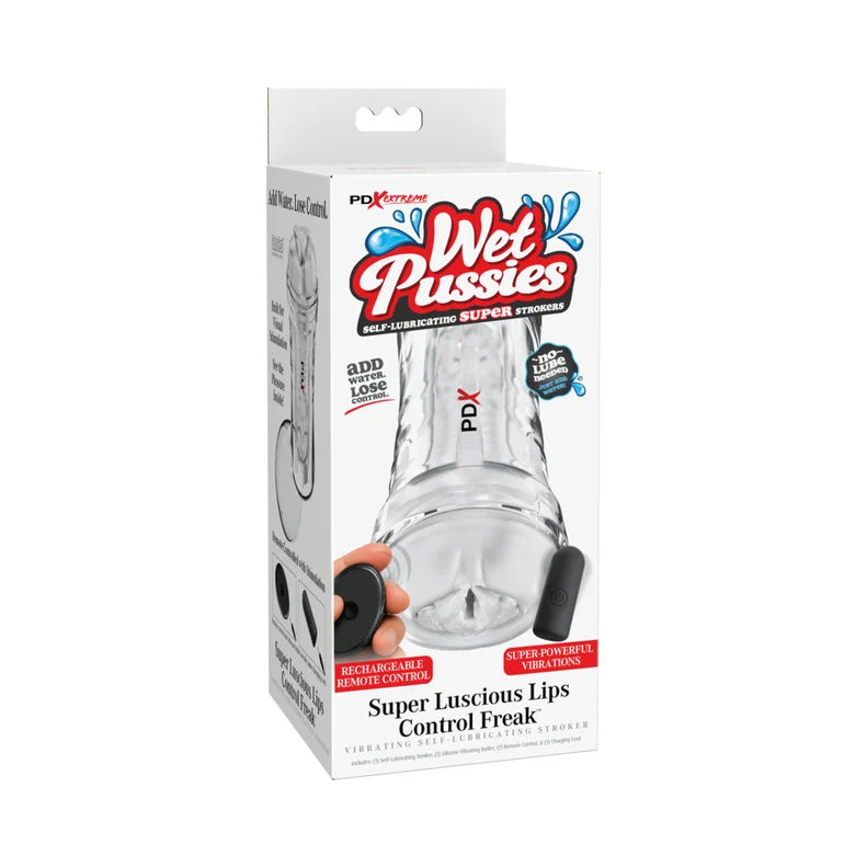 PDX Control Freak Vibrating Stroker with Remote