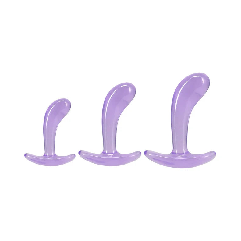 Doc Johnson Crystal Jellies Curved Anal Trainer Set