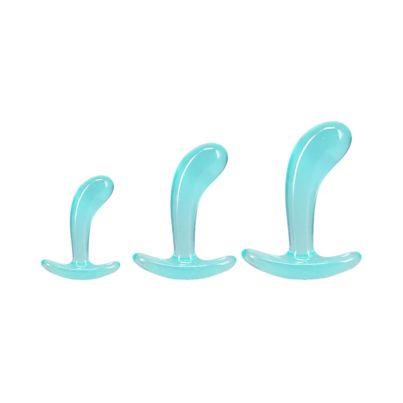 Doc Johnson Crystal Jellies Curved Anal Trainer Set