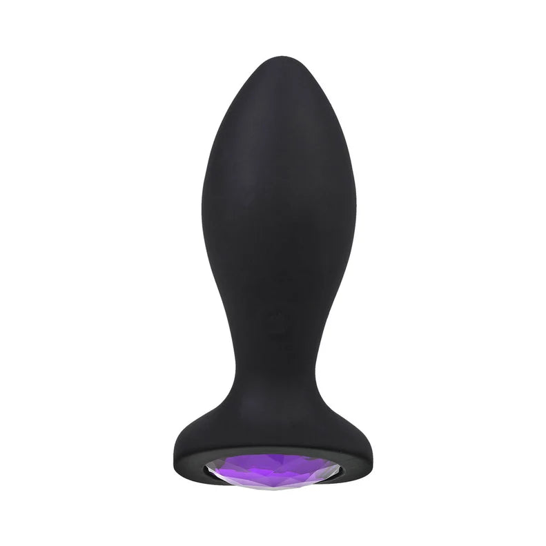 Booty Bling Jeweled Vibrating Plug 3in