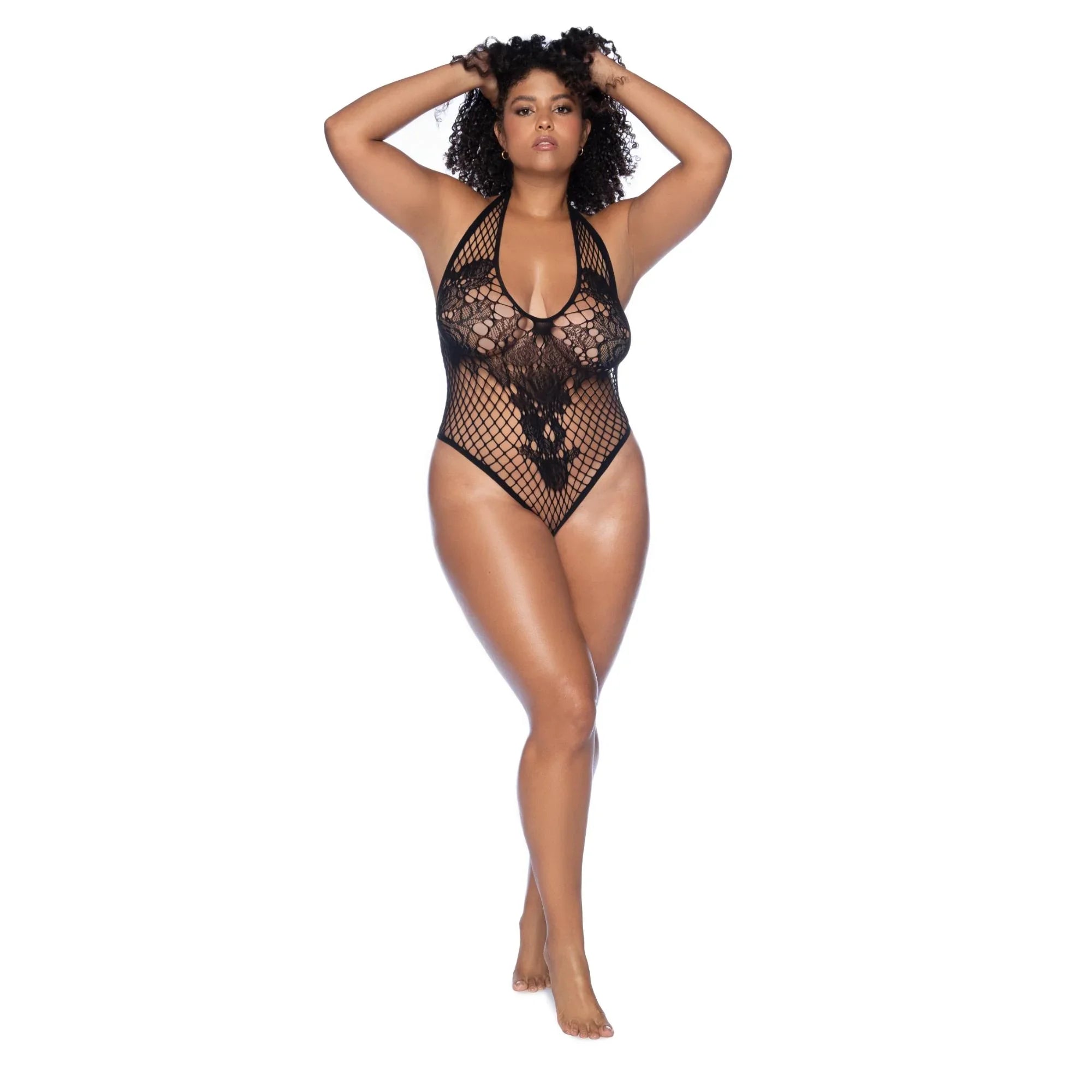 Mapale Lingerie 2025 Volume II – Floral Fishnet Bodysuit (Plus Size)