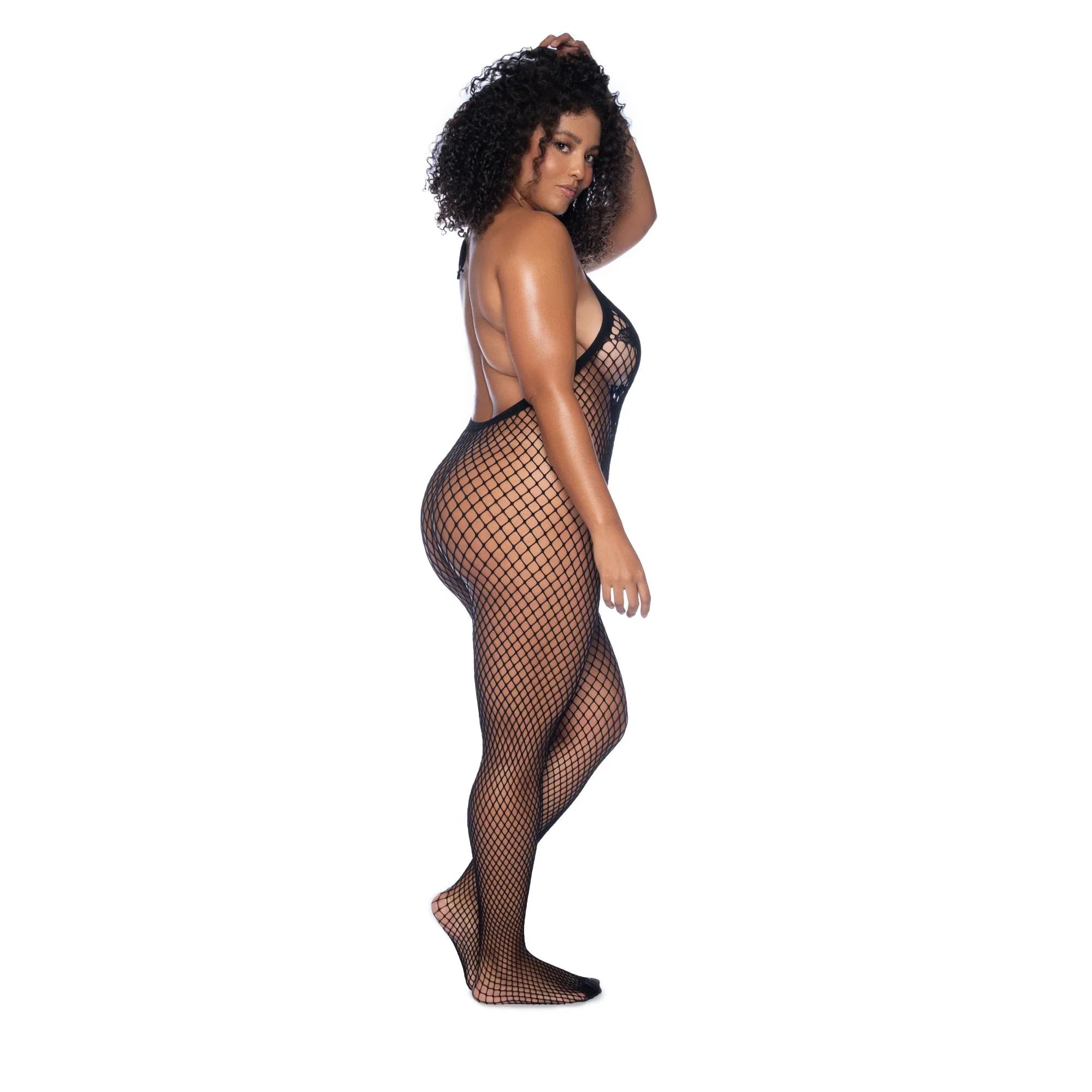 Mapale Lingerie 2025 Volume II Plus Size Halter Crotchless Floral Bodystocking Bodysuit