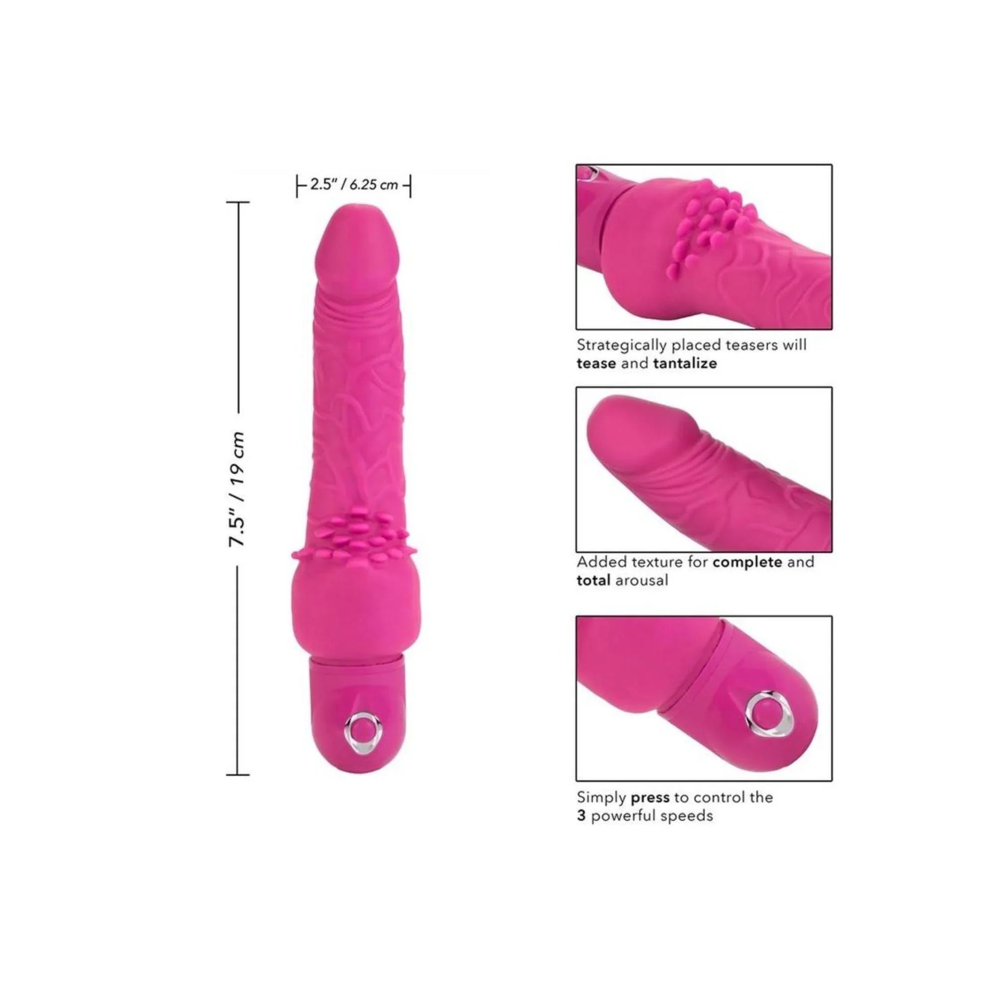 CalExotics Power Stud Cliterrific Vibrator 6.75in