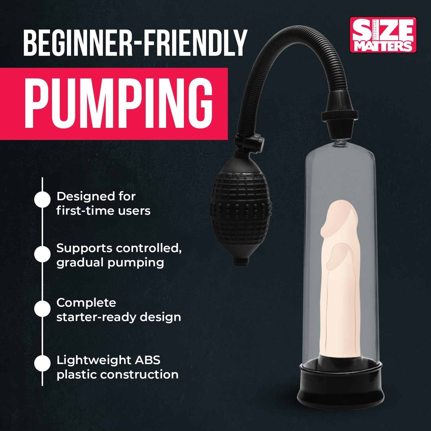 Size Matters Beginner Pump – Manual Vacuum Pump with Gauge Cylinder