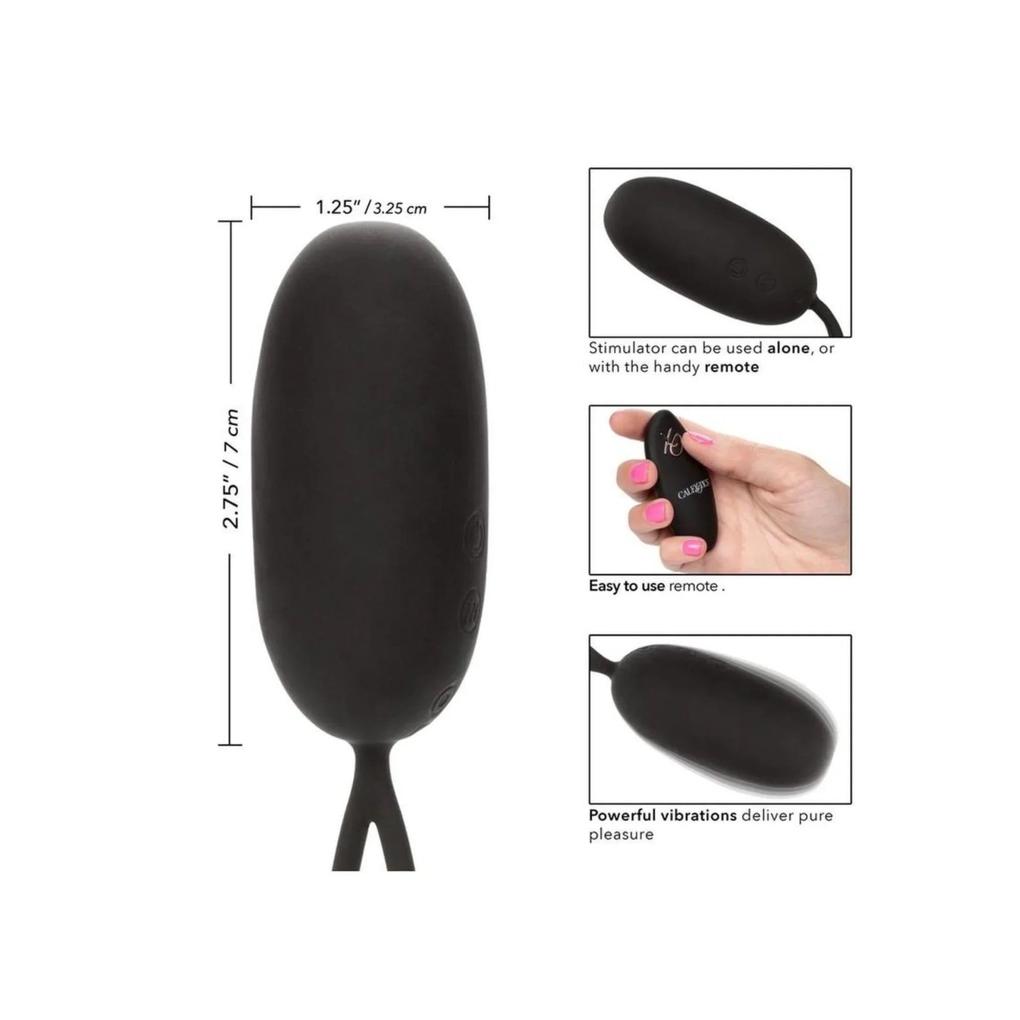 CalExotics Silicone Rechargeable Egg with Remote Control