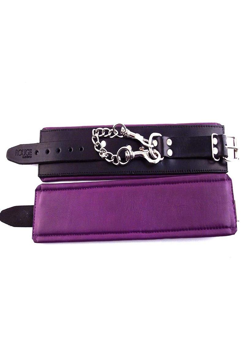 Rouge Padded Leather Ankle Cuffs