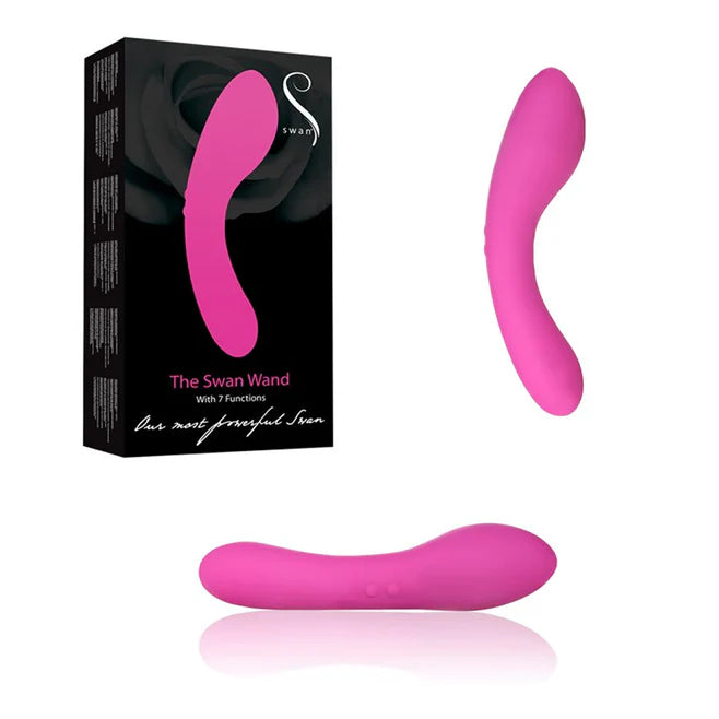 The Swan Wand Rechargeable Dual Silicone Vibrator – Waterproof