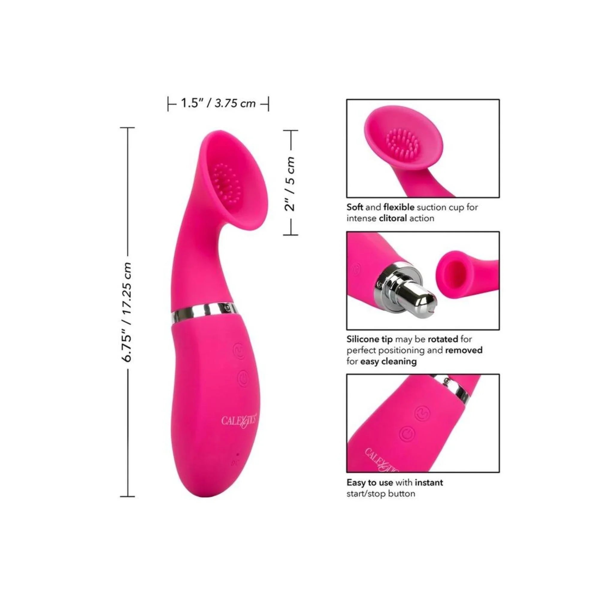 CalExotics Intimate Pump USB Rechargeable Climaxer Pump Waterproof 6.75 in