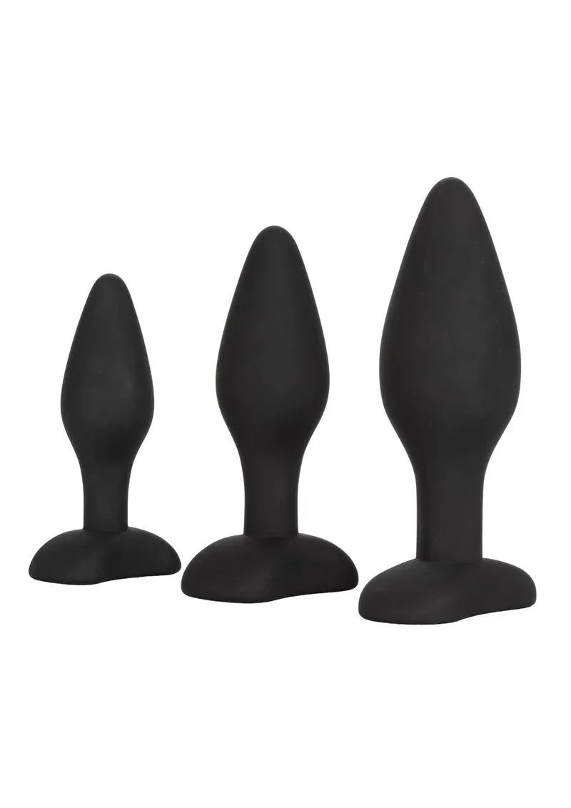 CalExotics Silicone Anal Exerciser Anal Plug Set (3 Per Set)