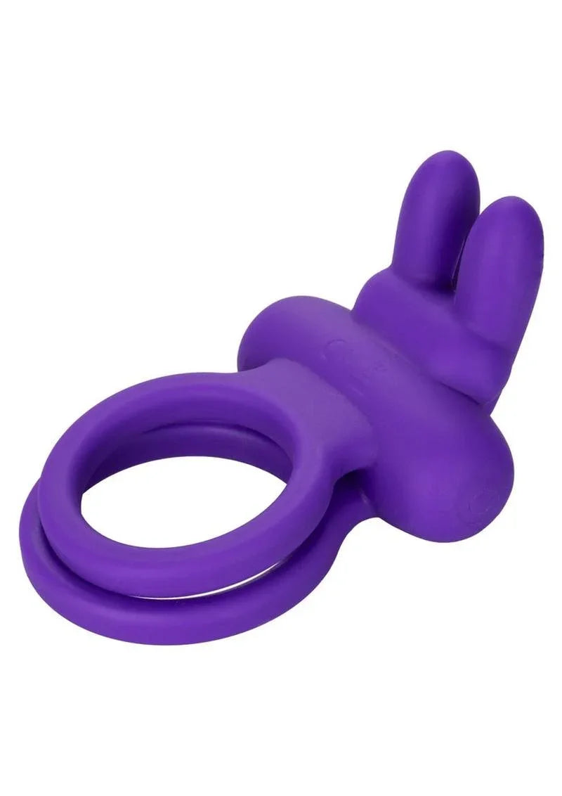 CalExotics Silicone Rechargeable Dual Rockin Rabbit Multi Speed Cockring Waterproof