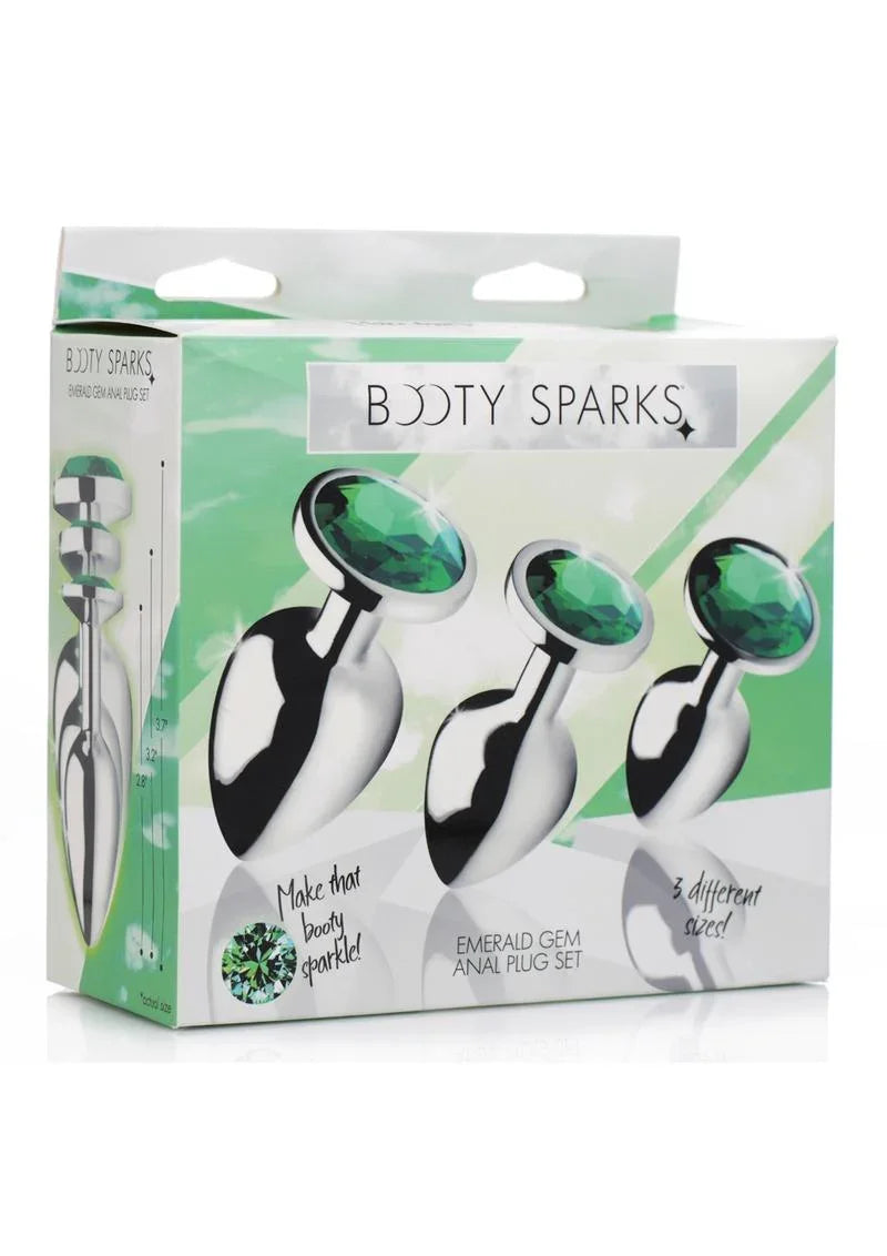 Booty Sparks Emerald Gem Anal Plug Set Booty Sparks Emerald Gem Anal Plug Set