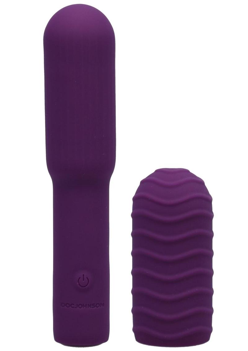 Pocket Rocket Elite Silicone Rechargeable Mini Vibrator with Removable Sleeve