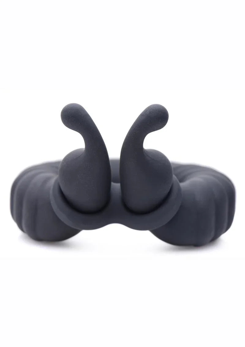 Trinity Men 10X Cock Cobra Dual Stimulating Rechargeable Silicone Cock Ring