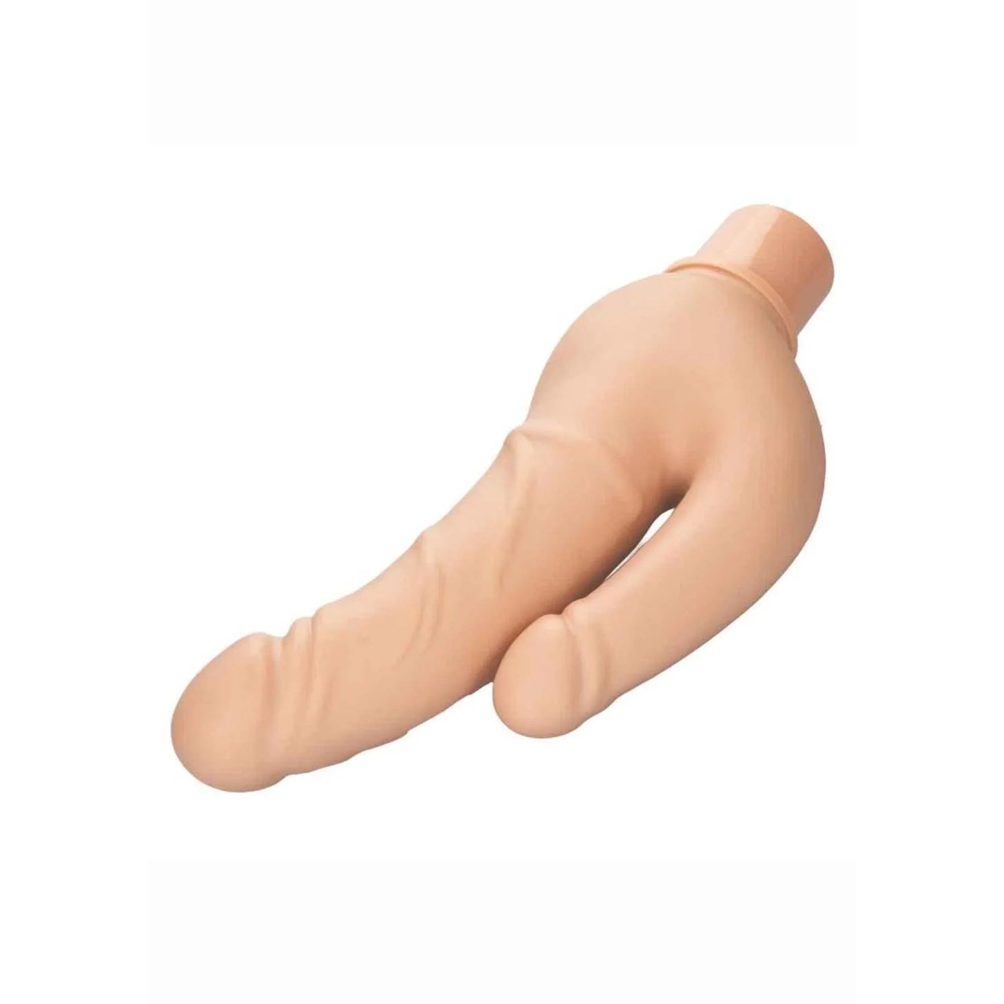 CalExotics Rechargeable Power Stud Over & Under Silicone Vibrating Double Dong