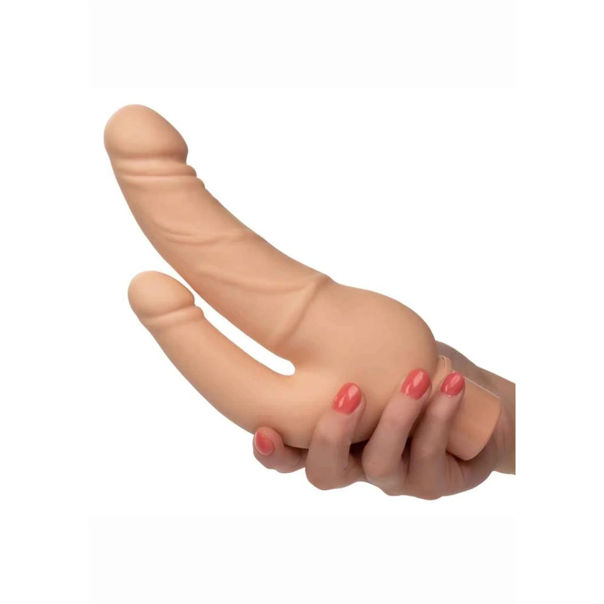 CalExotics Rechargeable Power Stud Over & Under Silicone Vibrating Double Dong