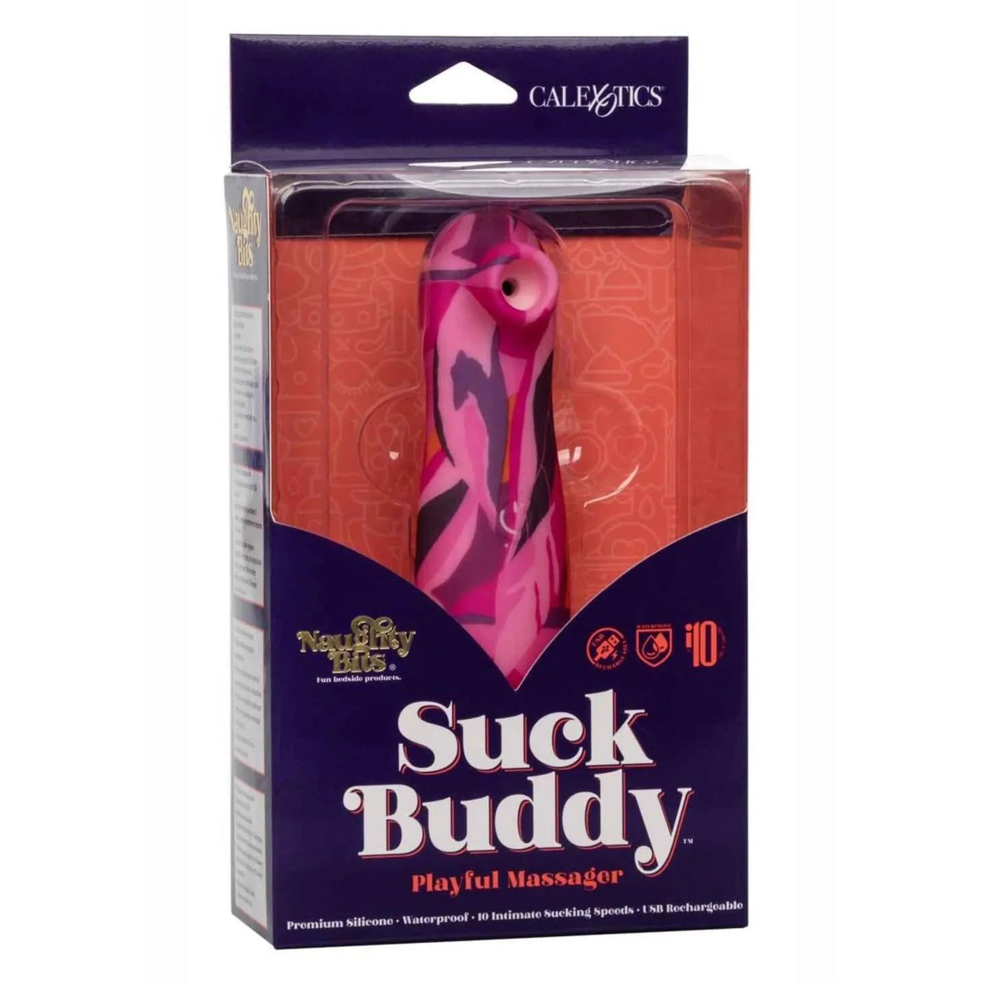 CalExotics Naughty Bits Suck Buddy Playful Rechargeable Silicone Massager