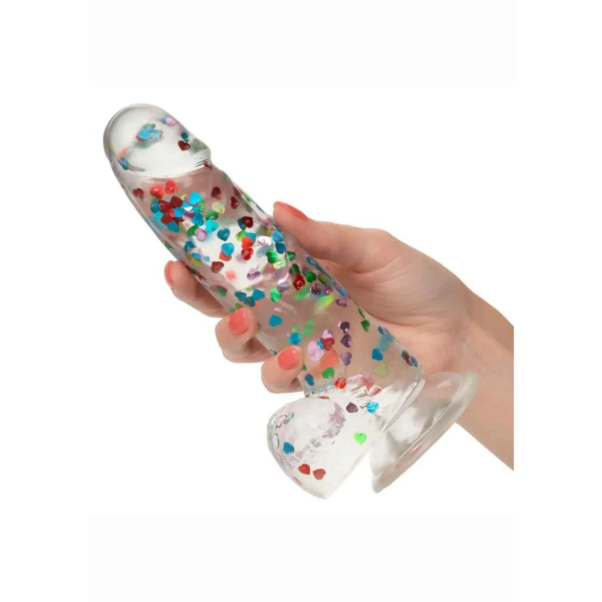 CalExotics Naughty Bits I Love D Heart-Filled Dong