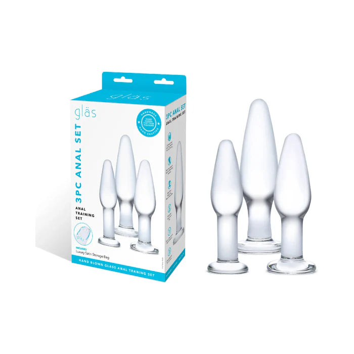 Glas 3-Piece Anal Training Set – Glass Butt Plugs