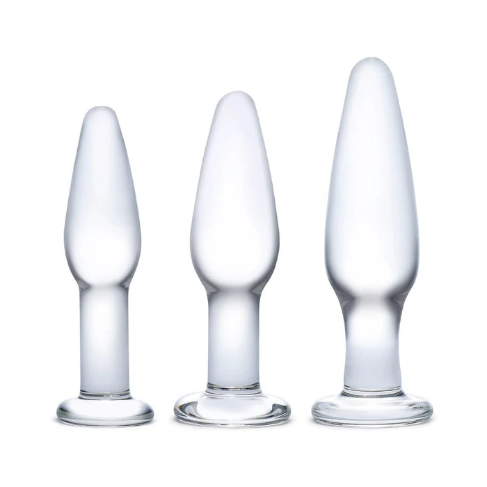 Glas 3-Piece Anal Training Set – Glass Butt Plugs