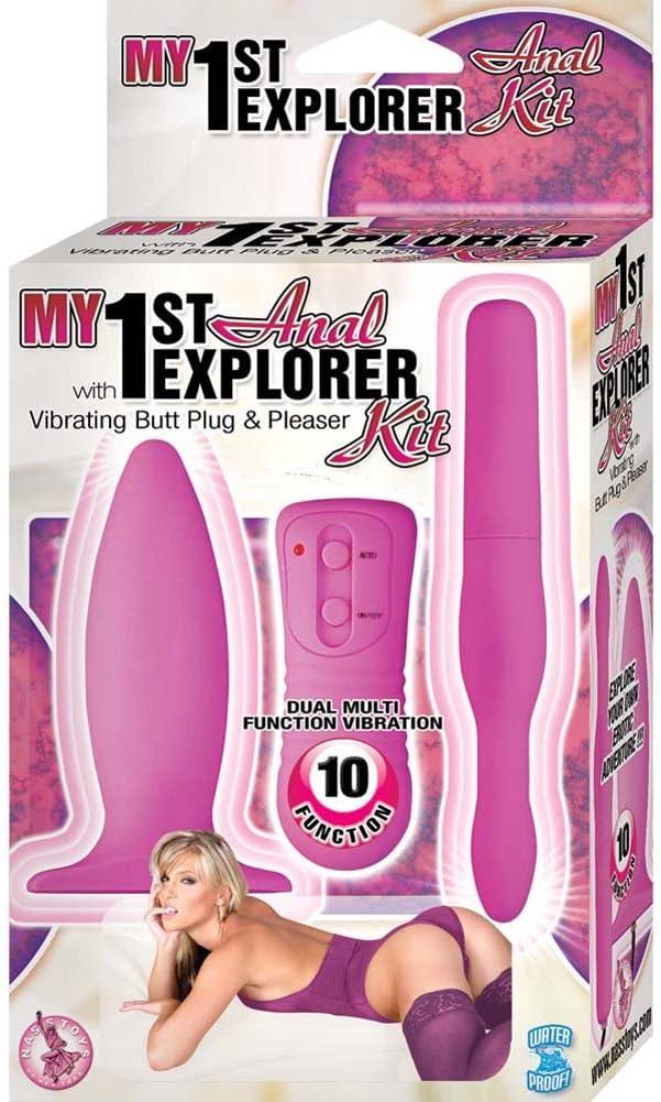 My 1st Anal Explorer Kit Vibrating Butt Plug and Explorer with Wired Remote Control
