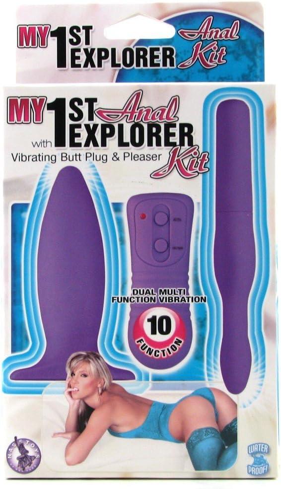 My 1st Anal Explorer Kit Vibrating Butt Plug and Explorer with Wired Remote Control