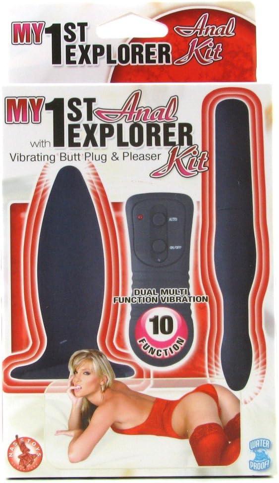 My 1st Anal Explorer Kit Vibrating Butt Plug and Explorer with Wired Remote Control