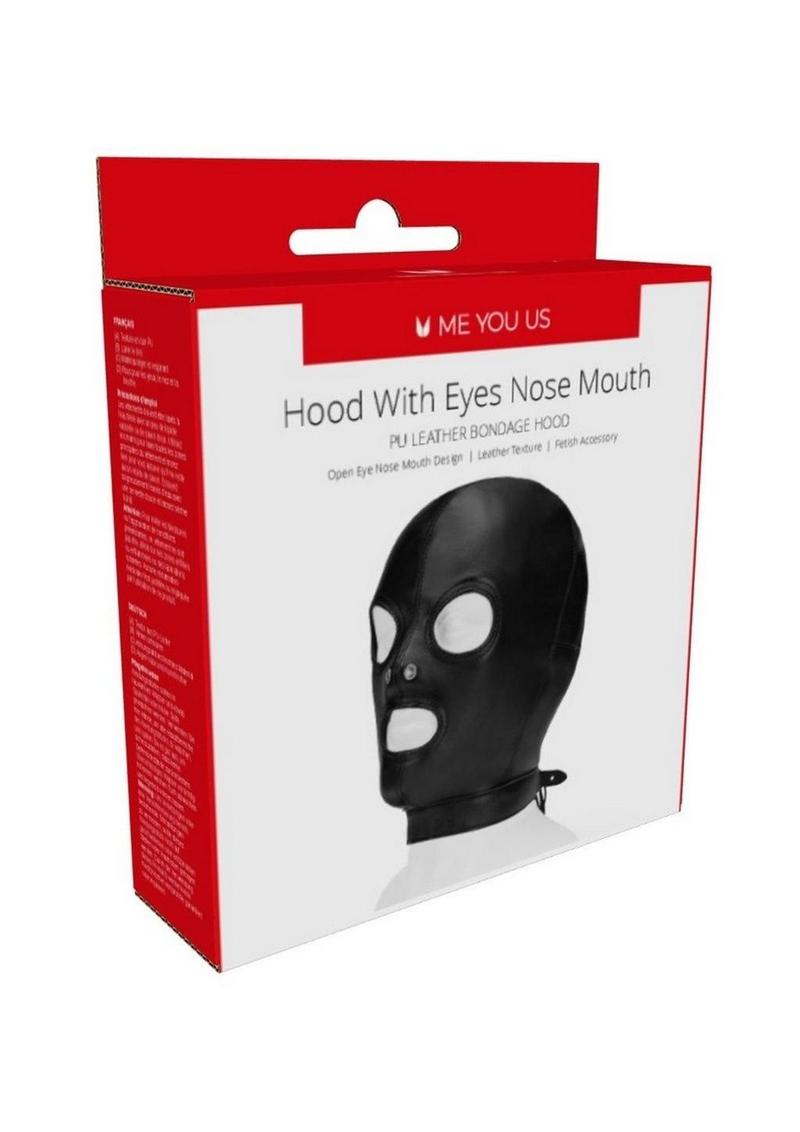 Me You Us PU Leather Bondage Hood