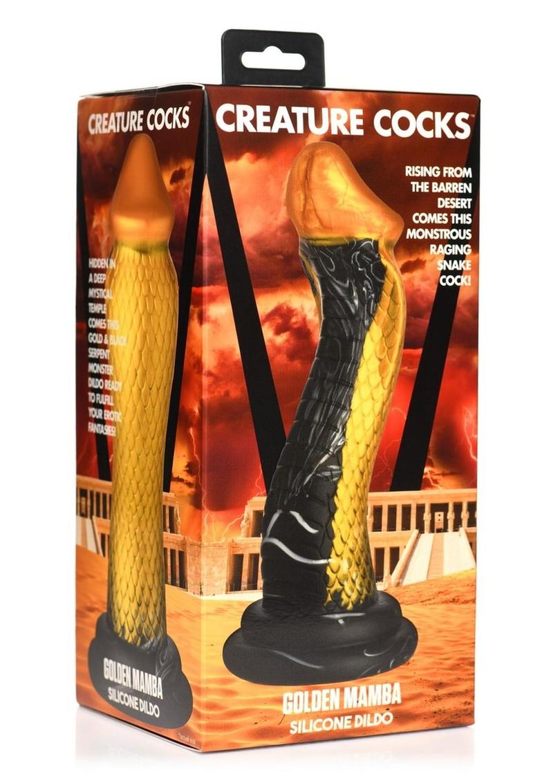 Creature Cocks Golden Mamba Silicone Dildo – Snake Fantasy Toy