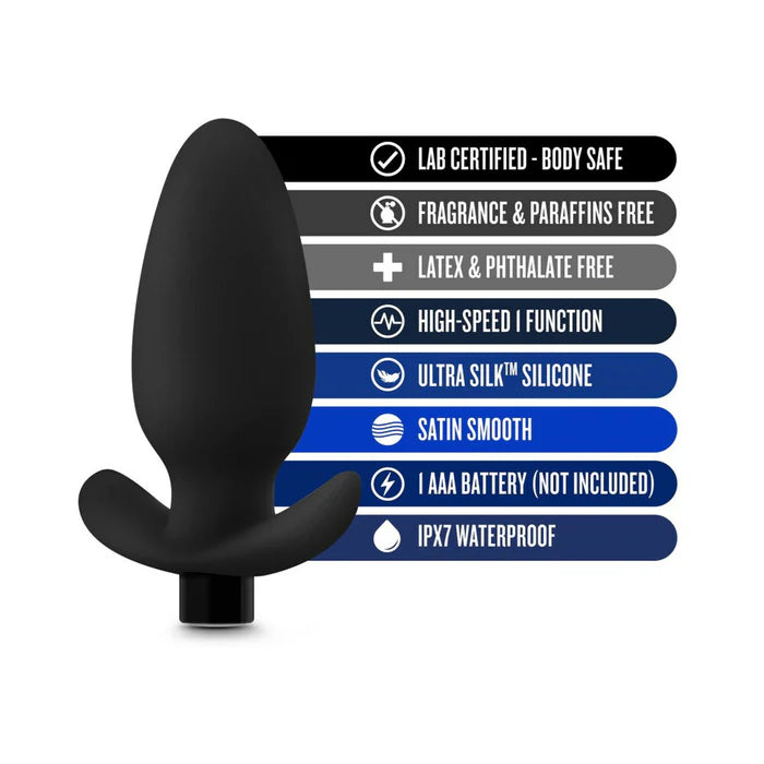 Anal Adventures – Platinum Silicone Vibrating Saddle Plug