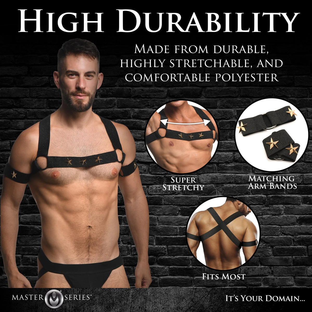 Master Series Rave Chest Harness & Armbands L/XL