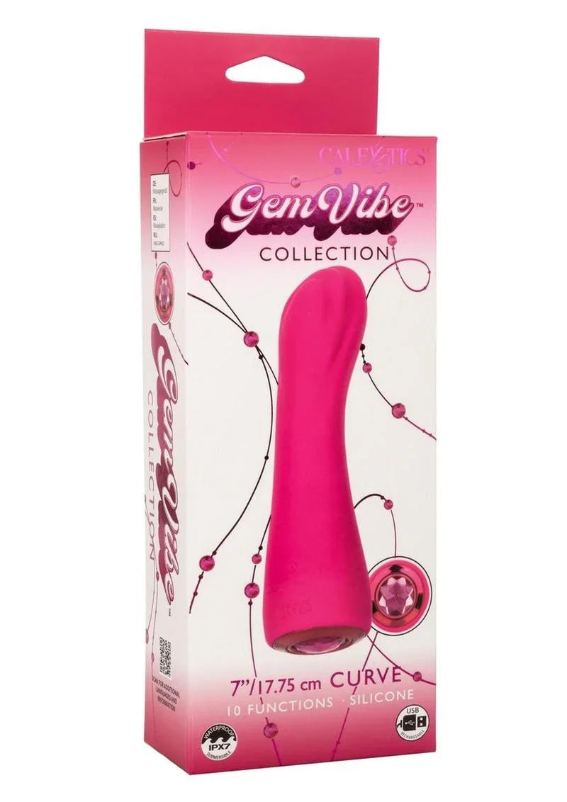 CalExotics Gem Vibe Collection Curve Rechargeable Silicone G-Spot Vibrator