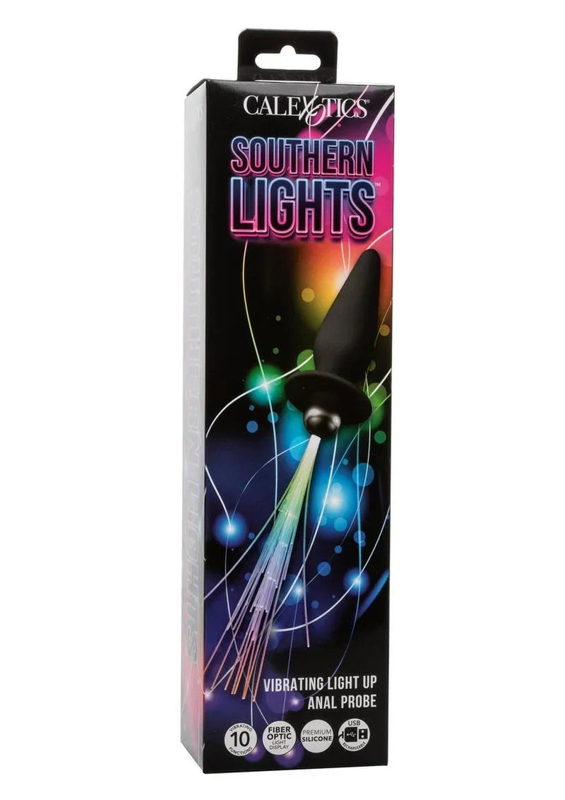 CalExotics Southern Lights Rechargeable Silicone Vibrating Light Up Anal Probe