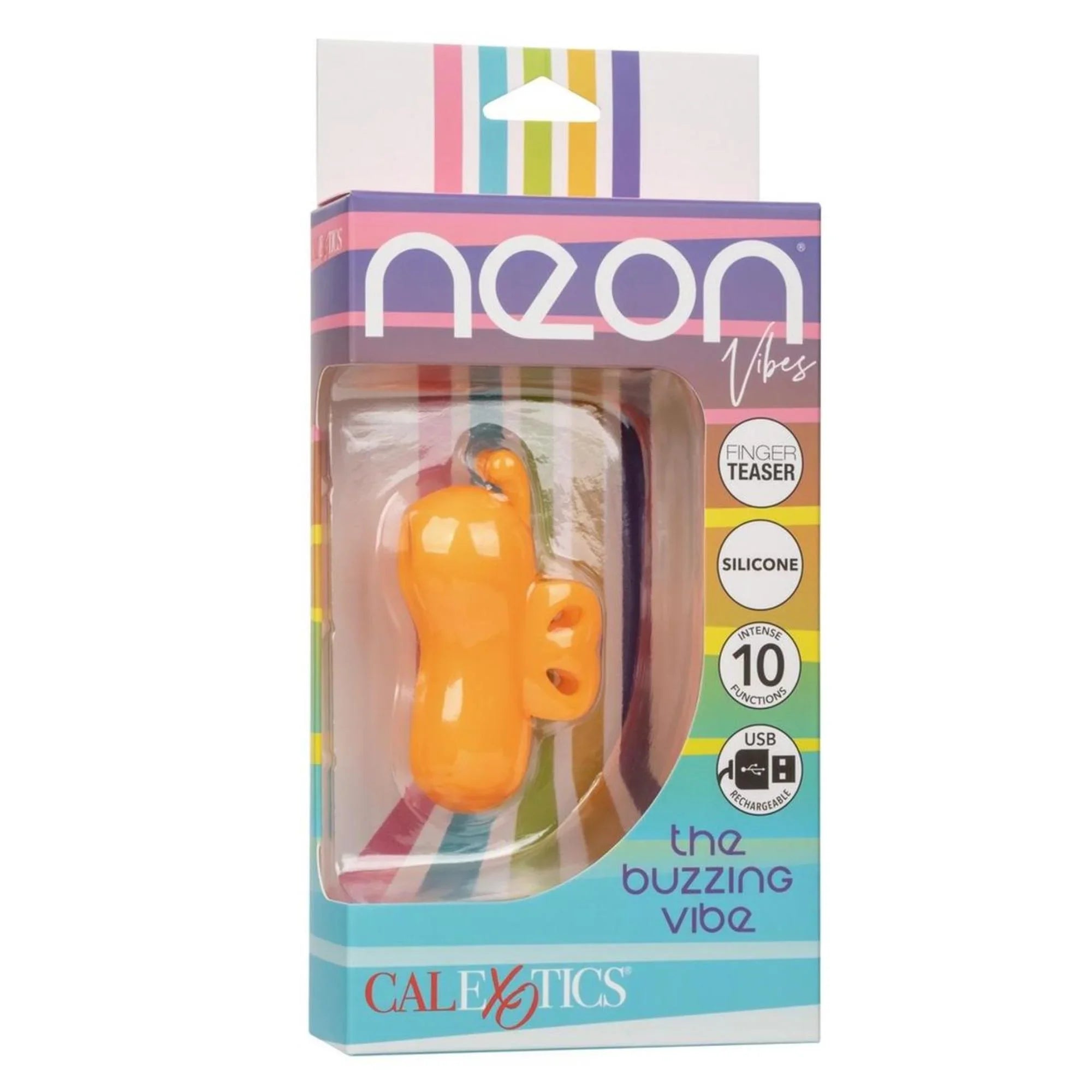 CalExotics Neon Vibes The Buzzing Vibe Rechargeable Silicone Finger Vibrator