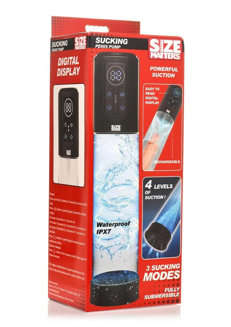 Size Matters Sucking Rechargeable Silicone Penis Pump
