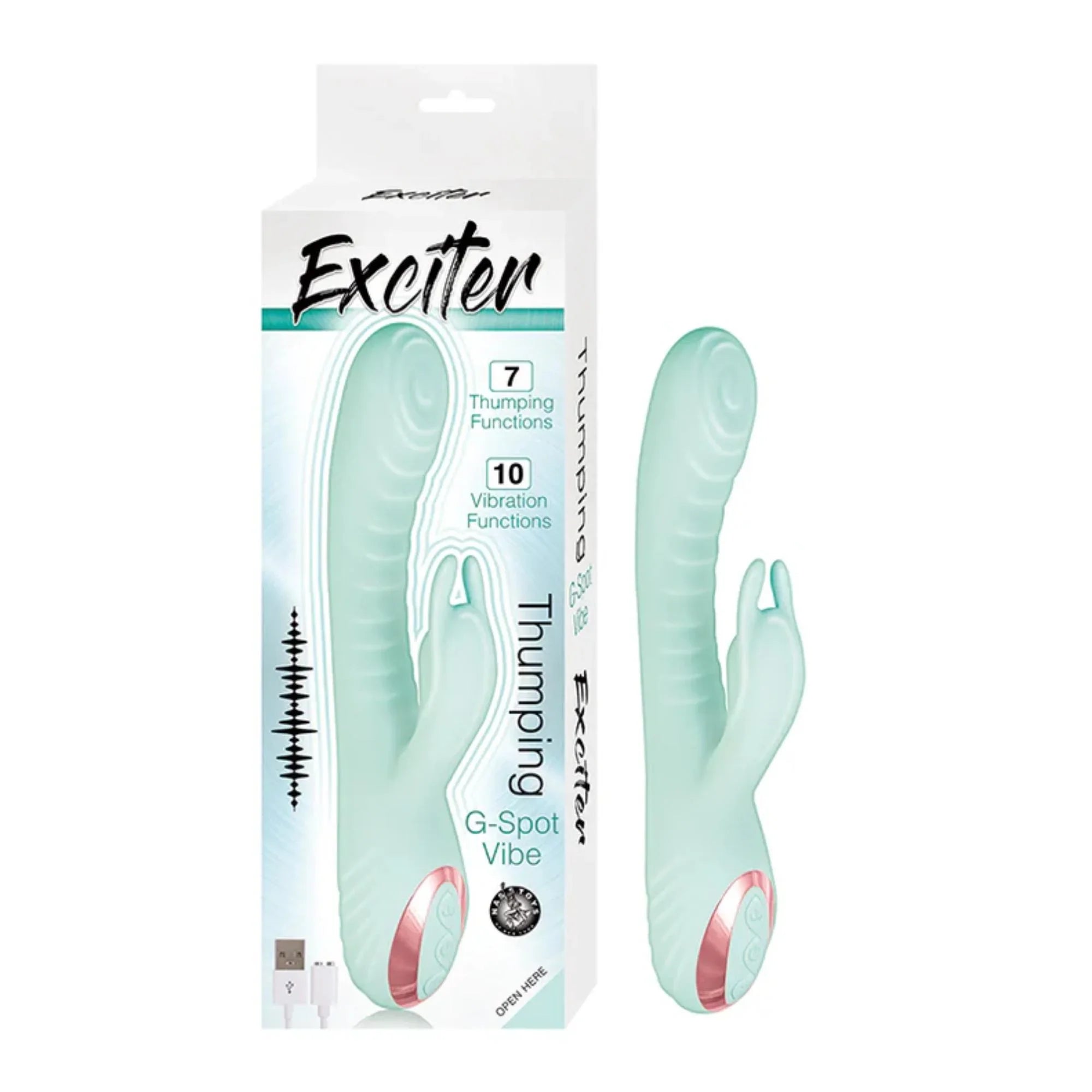 Exciter Thumping G-Spot Rechargeable Rabbit Vibrator