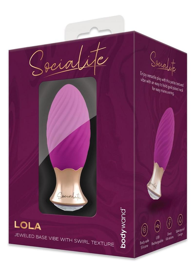 Bodywand Socialite Lola Rechargeable Silicone Vibrator – Jeweled 7-Mode Petite Vibe