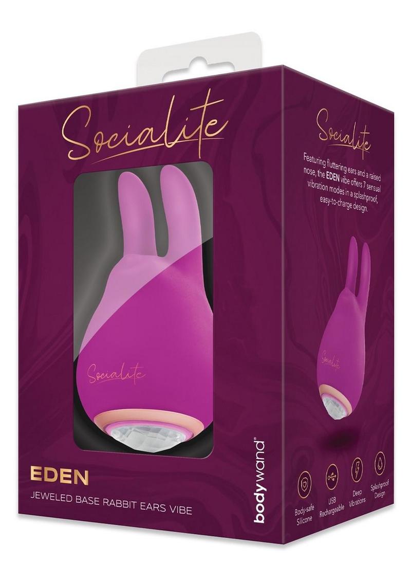 Bodywand Socialite Eden Rechargeable Silicone Clit Stimulator – Jeweled Rabbit Vibe