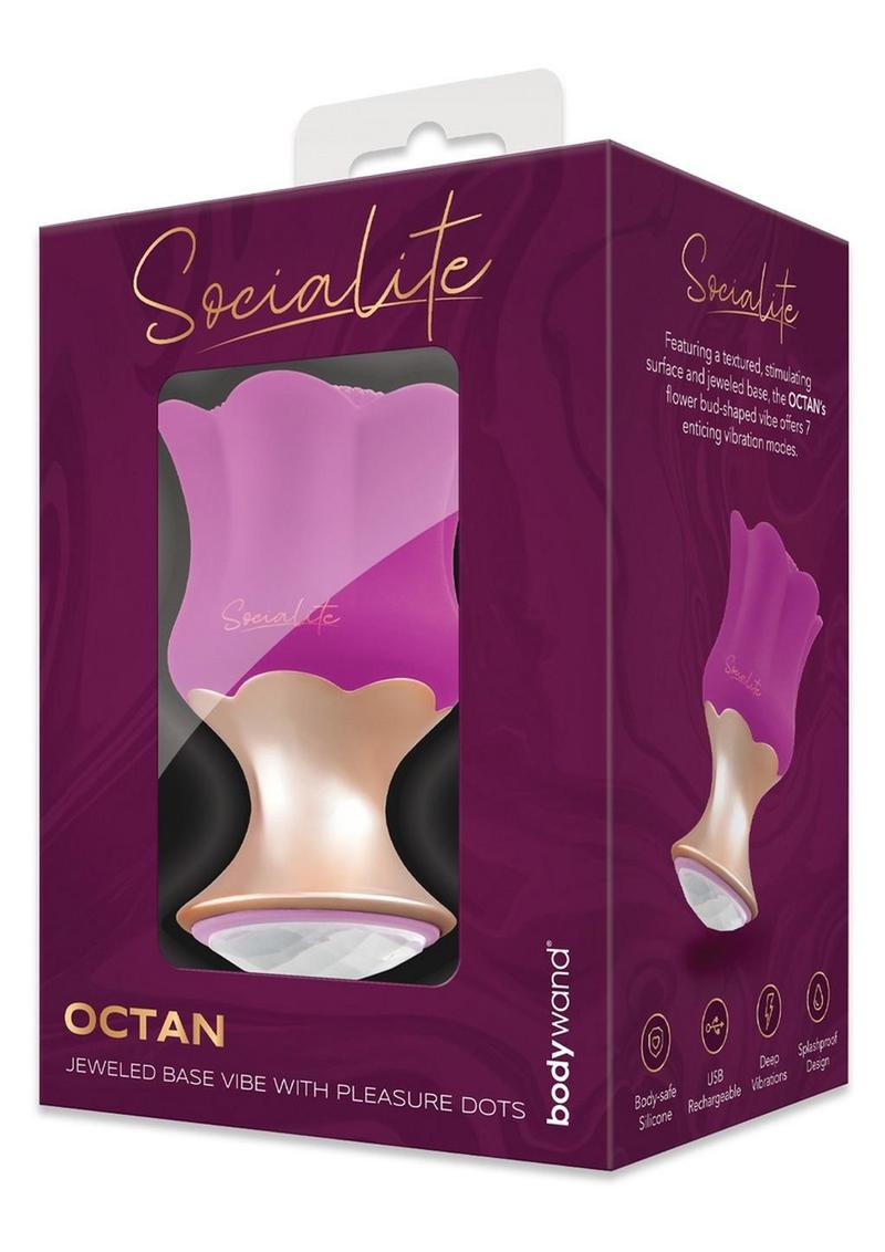 Bodywand Socialite Octan Rechargeable Silicone Massager – Jeweled Flower-Bud Vibe