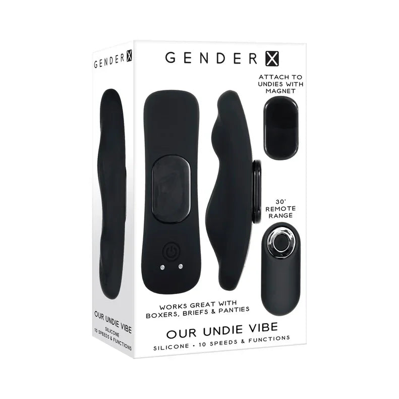 Gender X Our Undie Vibe Rechargeable Remote-Controlled Magnetic Silicone Underwear Vibrator