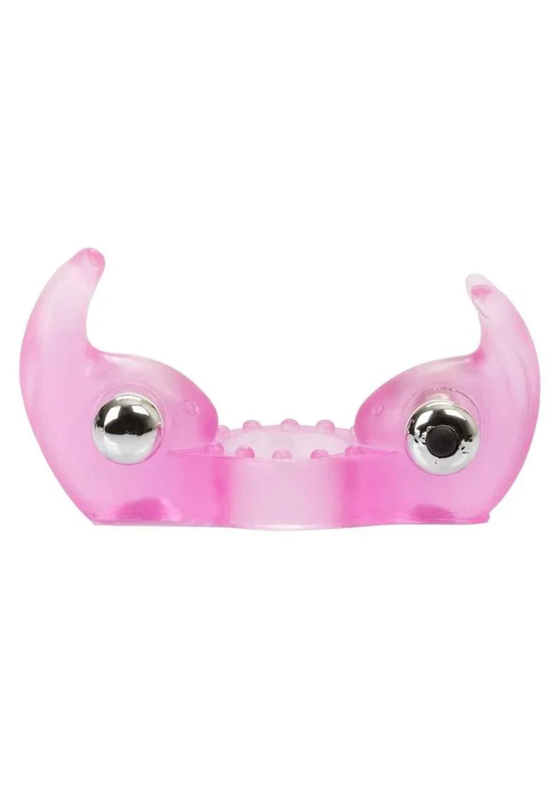 CalExotics Triple Orgasms Enhancer Vibrating Cock Ring with Clitoral Stimulation