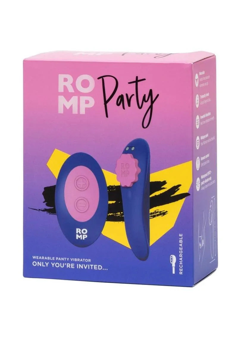 Romp Party Rechargeable Silicone Clitoral Vibrator with Remote