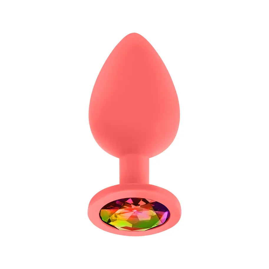 Luv Inc Jp33 Jeweled Large Plug Silicone with 3-Piece Interchangeable Gems
