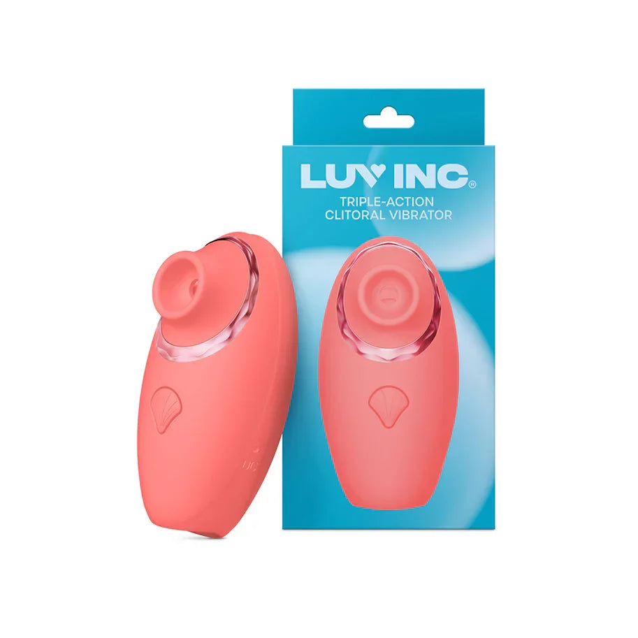 Luv Inc Tv11 Triple-Action Clitoral Vibrator Rechargeable Silicone 3-i Luv Inc Tv11 Triple-Action Clitoral Vibrator Rechargeable Silicone 3-i