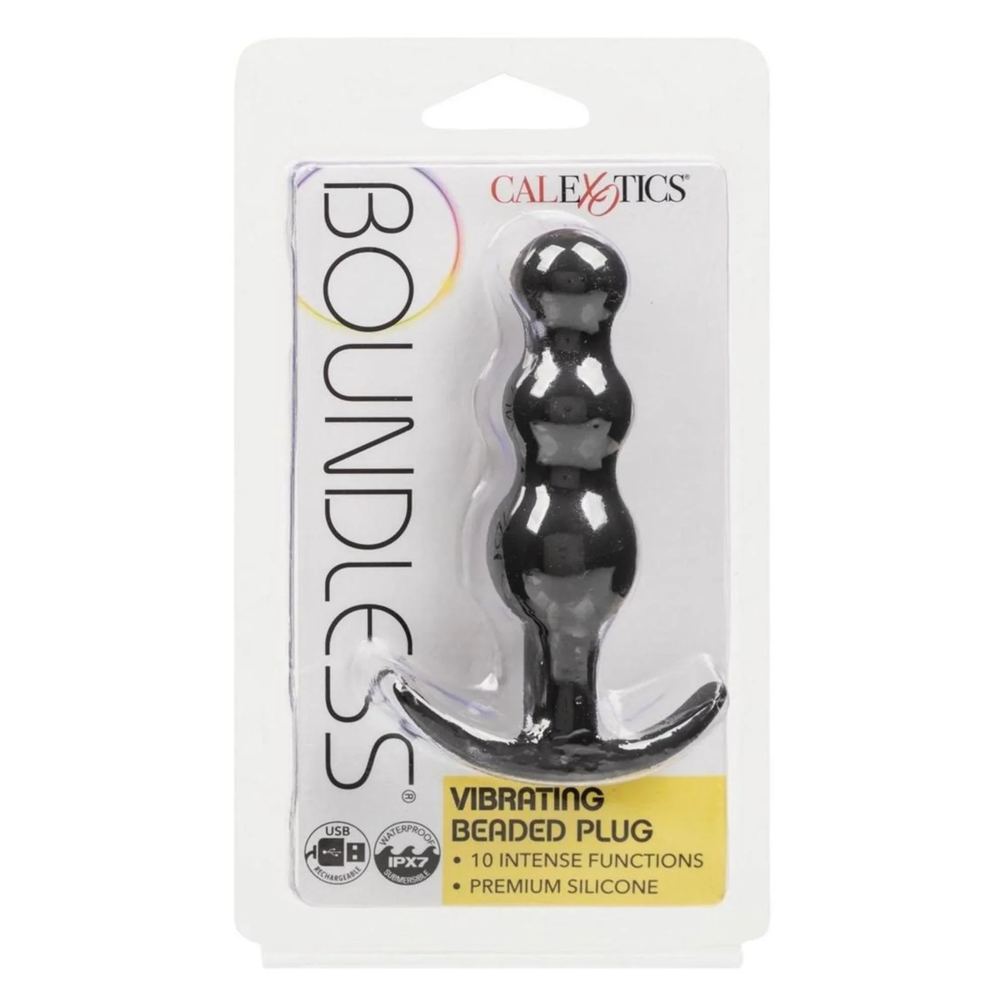 CalExotics Boundless Vibrating Beaded Plug Rechargeable Silicone Anal Plug