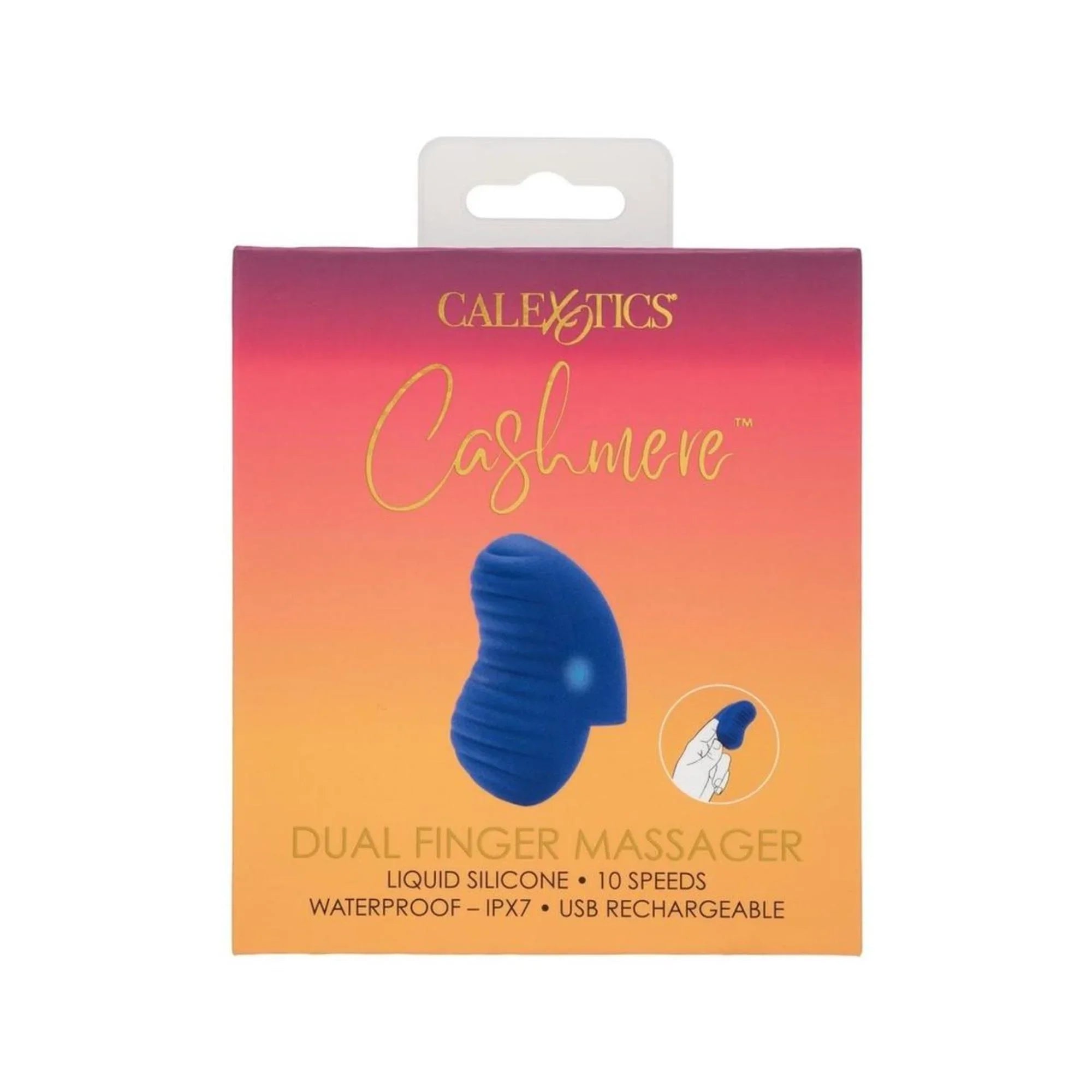 CalExotics Cashmere Dual Finger Massager Rechargeable Silicone Vibrator