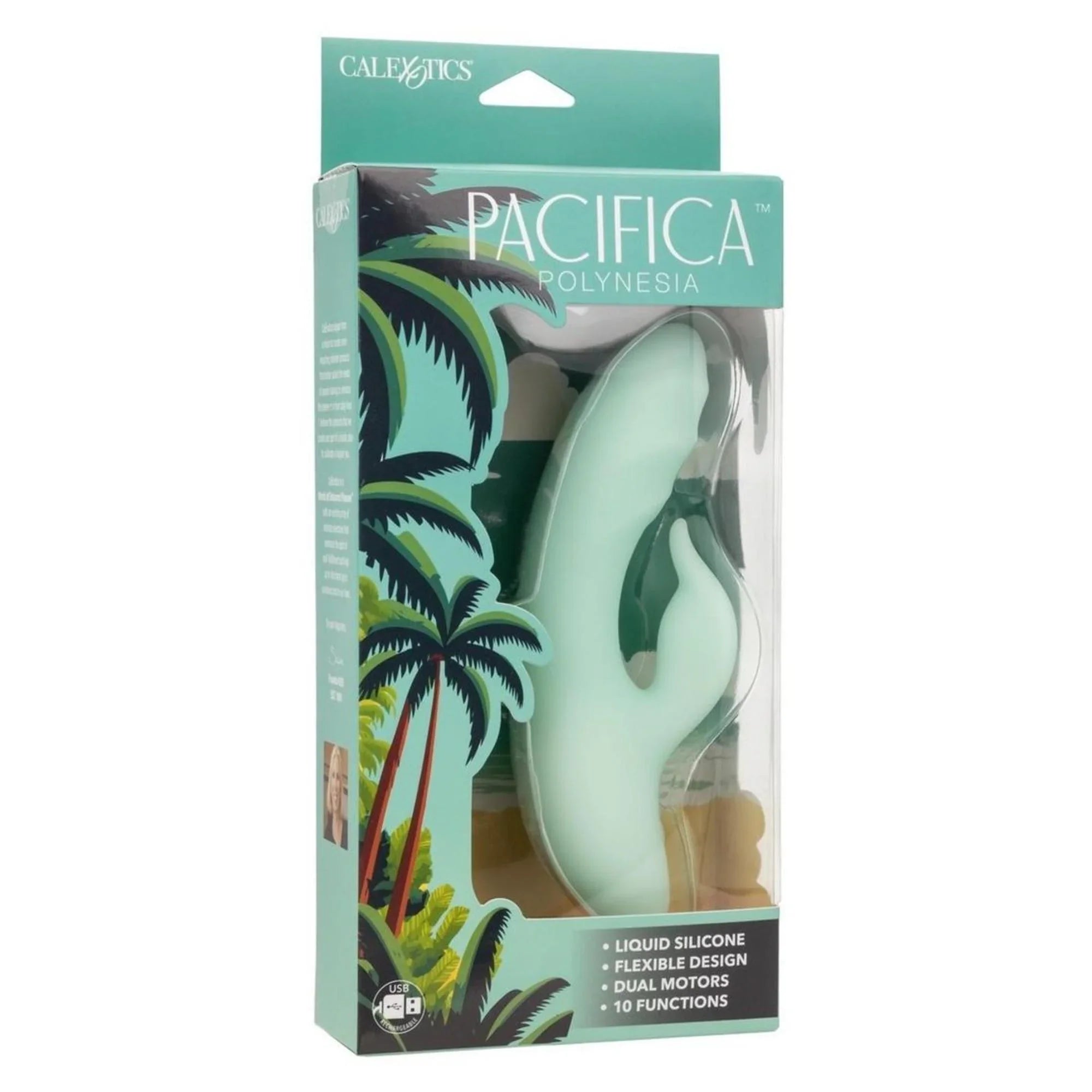 CalExotics Pacifica Polynesia Rechargeable Silicone Dual Vibrator