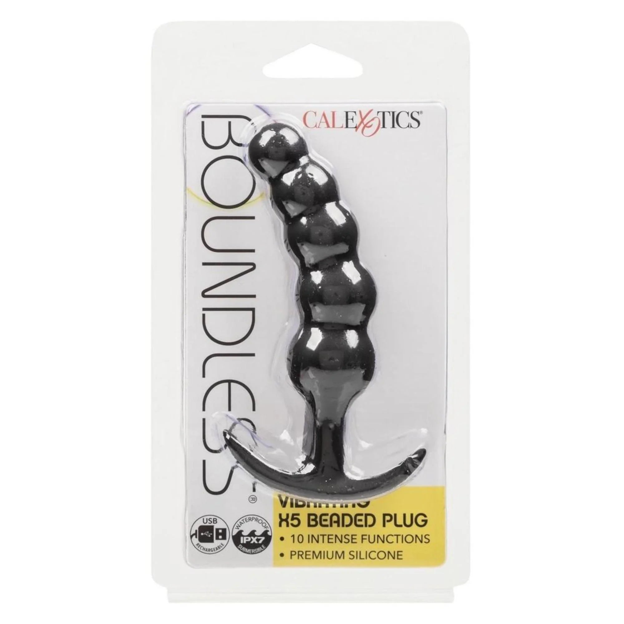 CalExotics Boundless Vibrating X5 Beaded Plug Rechargeable Silicone An CalExotics Boundless Vibrating X5 Beaded Plug Rechargeable Silicone An