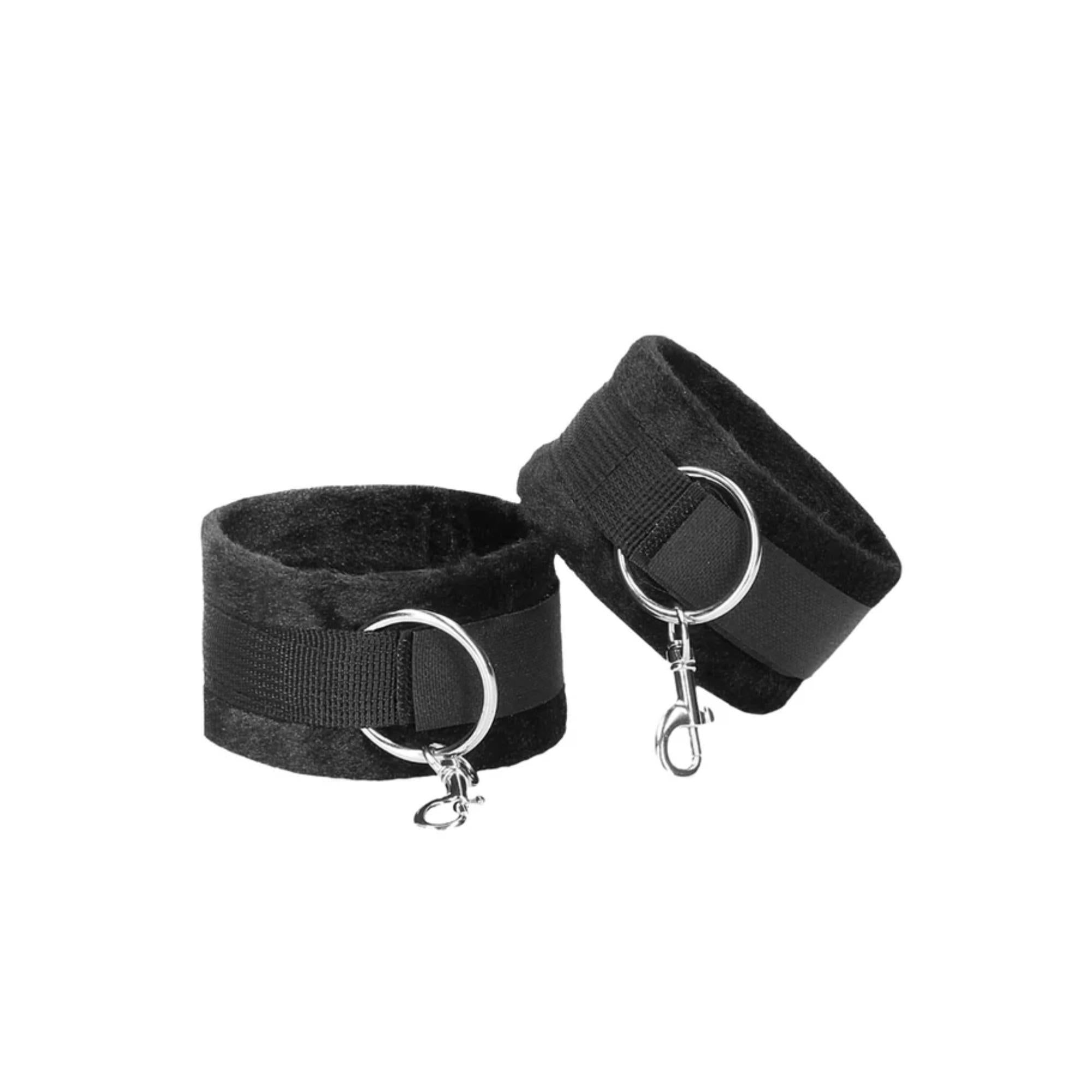Ouch! Black & White Velcro Hogtie With Hand & Ankle Cuffs