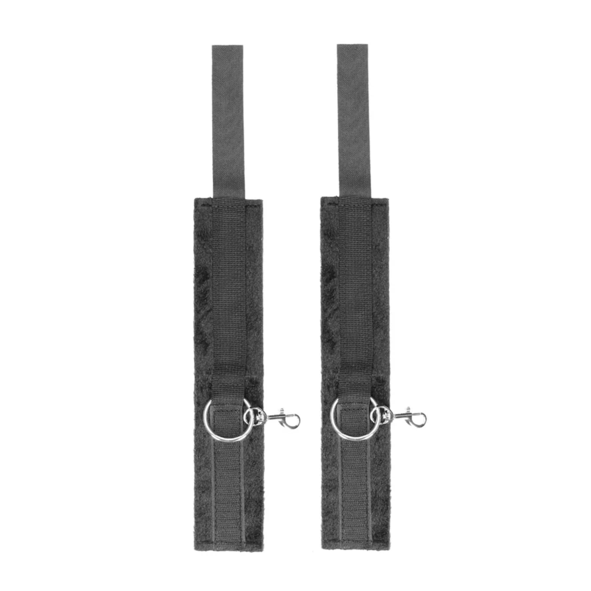 Ouch! Black & White Velcro Hogtie With Hand & Ankle Cuffs